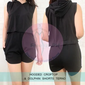Hooded Croptop and Dolphin Shorts Terno Coordinates