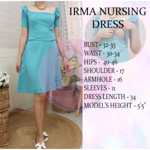 Irma Cotton Breastfeeding Nursing Dress S To L Cotton Spandex