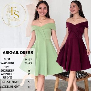 ABIGAIL OFF-SHOULDER NEOPRENE MINI DRESS Casual Clothes Womenswear Island Women Lady Chic