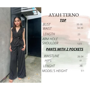 Freesizeph Ayah Terno Fit Up To Xl Waffle Fabric Office Womenswear Garterized Trouser Suits Lady Wom