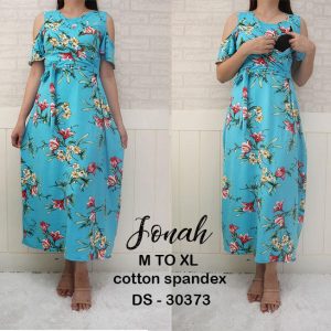 JONAH MAXI NURSING BREASTFEEDING MATERNITY DRESS FIT M TO XL COTTON SPANDEX