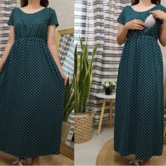 SARAH COTTON NURSING DRESS FITS M TO 2XL - Image 8