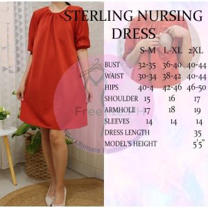 STERLING NEOPRENE NURSING LACTATING BREASTFEEDING MATERNITY DRESS 3 SIZES