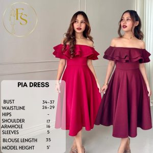 PIA NEOPRENE SEMI FORMAL COCKTAIL DRESS FREESIZE FIT SMALL TO SEMI-LARGE Womenswear Clothes