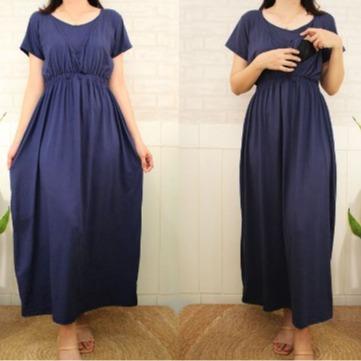 SARAH COTTON NURSING DRESS FITS M TO 2XL - Image 4