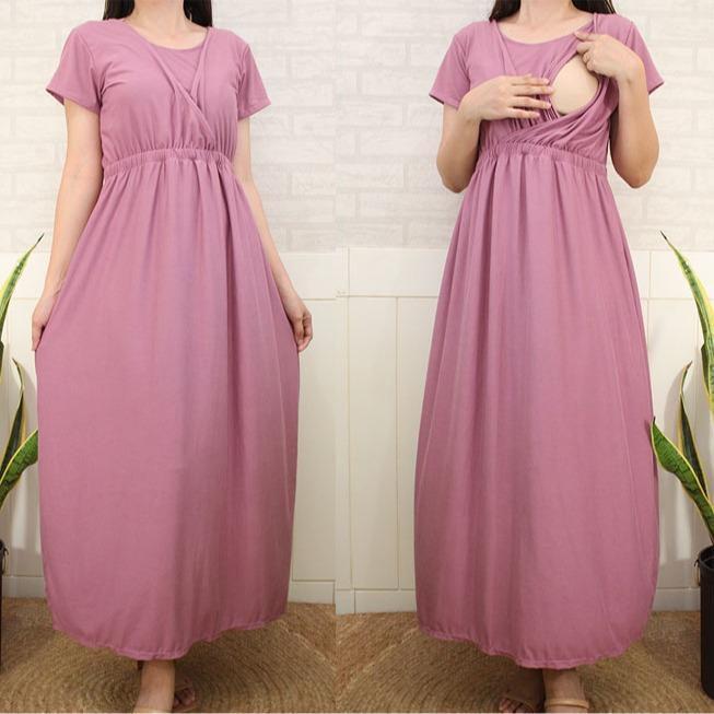 SARAH COTTON NURSING DRESS FITS M TO 2XL