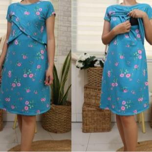 KYLINE NURSING BREASTFEEDING DRESS COTTON SPANDEX FIT UP TO XL - Image 2