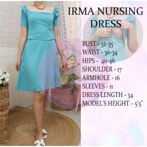 IRMA COTTON BREASTFEEDING NURSING DRESS S TO L COTTON SPANDEX