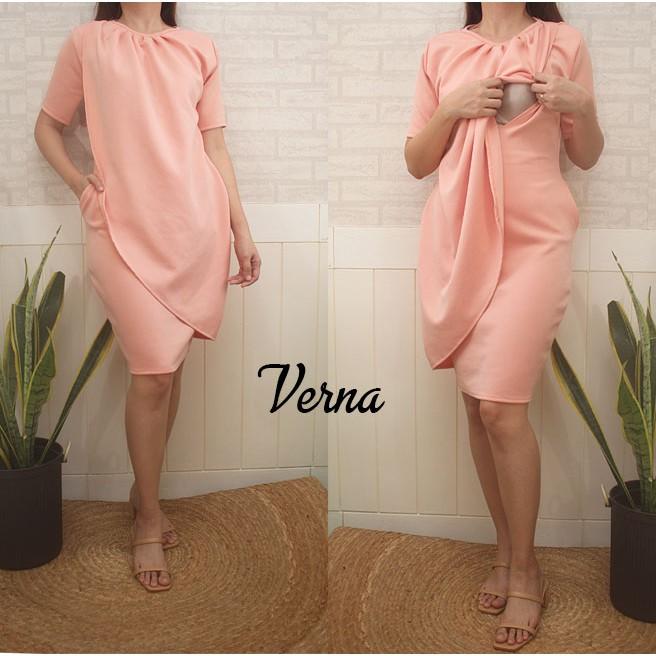 VERNA NEOPRENE NURSING BREASTFEEDING DRESS FREESIZE - Image 6