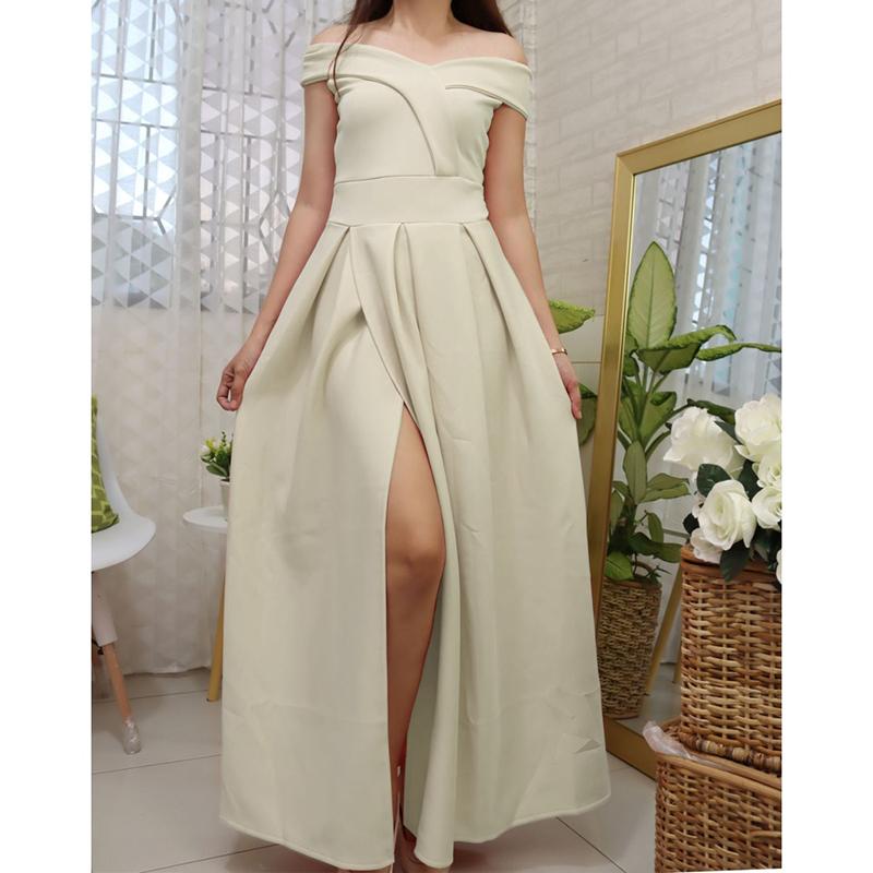 VALERIE NEOPRENE LONG DRESS FORMAL WEAR FREESIZE FIT SMALL TO SEMI-LARGE Womenswear Clothes Island Women Garments Lingerie Lady Comfort Elegant Minimalist Gowns - Image 24