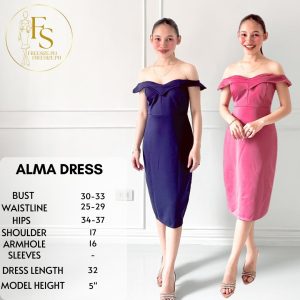 ALMA NEOPRENE DRESS FIT S TO M Formal Womenswear Gowns Comfort Dresse