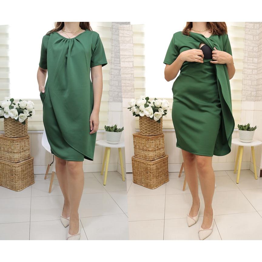VERNA NEOPRENE NURSING BREASTFEEDING DRESS FREESIZE - Image 2