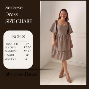 FREESIZEPH SEREESE ACID LINEN SMOCKING BACK DRESS FIT SMALL TO MEDIUM PUFF SLEEVES