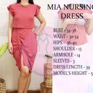 MIA NURSING BREASTFEEDING  MATERNITY  DRESS KNITTED 4X4 FABRIC FIT UP TO LARGE