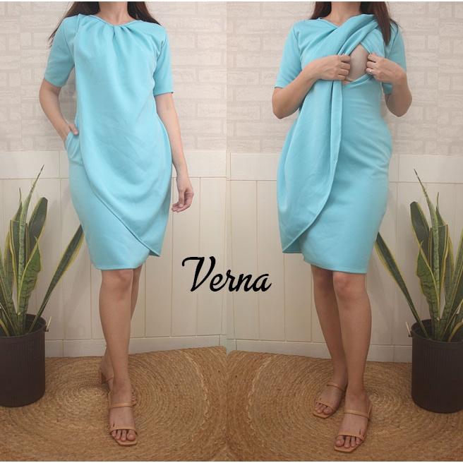 VERNA NEOPRENE NURSING BREASTFEEDING DRESS FREESIZE - Image 7
