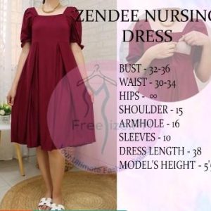 ZENDEE NURSING  MATERNITY DRESS COTTON SPANDEX FIT  MEDIUM,LARGE, XL AND 2XL