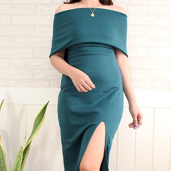 PAULEEN MAXI LONG FORMAL GOWN NEOPRENE DRESS FIT S TO M Womenswear Clothes Apparel Women - Image 2