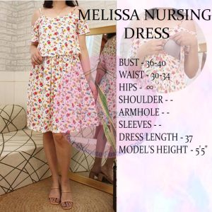 MELISSA COTTON NURSING DRESS FIT M TO XL