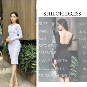 FREESIZEPH SHILOH DRESS COTTON KNITTED GLAM DRESS XS TO M