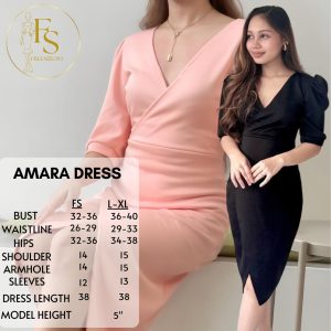 AMARA NEOPRENE DRESS  2 SIZES SMALL TO MEDIUM, LARGE TO XL Clothes Formal Womenswear Women Lady Island Lingerie Formal Wear Workwear Basic Elegant Chic