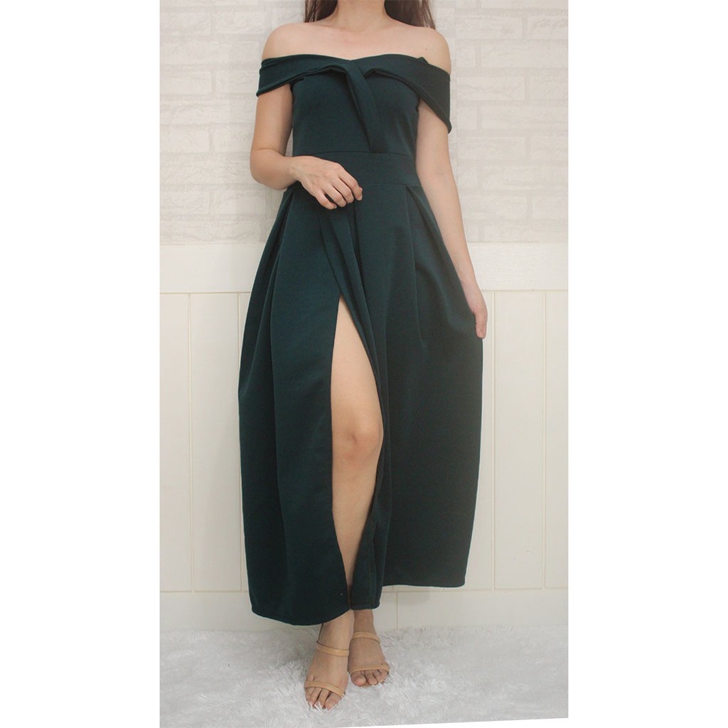 VALERIE NEOPRENE LONG DRESS FORMAL WEAR FREESIZE FIT SMALL TO SEMI-LARGE Womenswear Clothes Island Women Garments Lingerie Lady Comfort Elegant Minimalist Gowns - Image 7