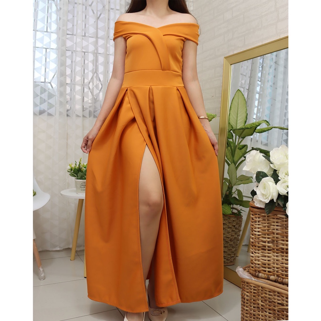 VALERIE NEOPRENE LONG DRESS FORMAL WEAR FREESIZE FIT SMALL TO SEMI-LARGE Womenswear Clothes Island Women Garments Lingerie Lady Comfort Elegant Minimalist Gowns - Image 18