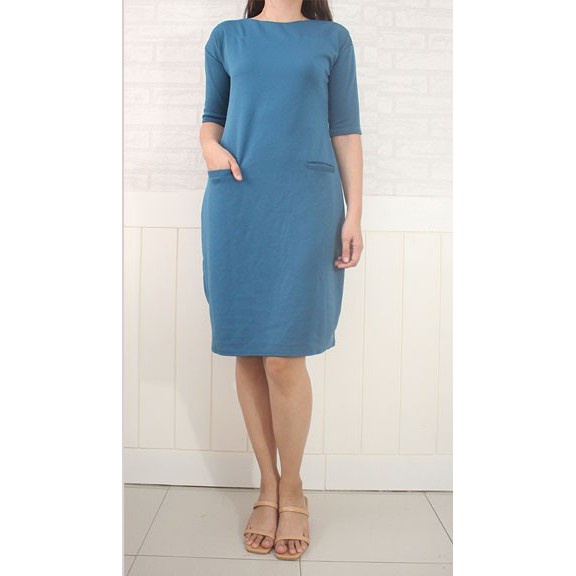 SABRINA OFFICE DRESS CORPORATE DRESS NEOPRENE FREESIZE iglesia ni cristo - Image 12