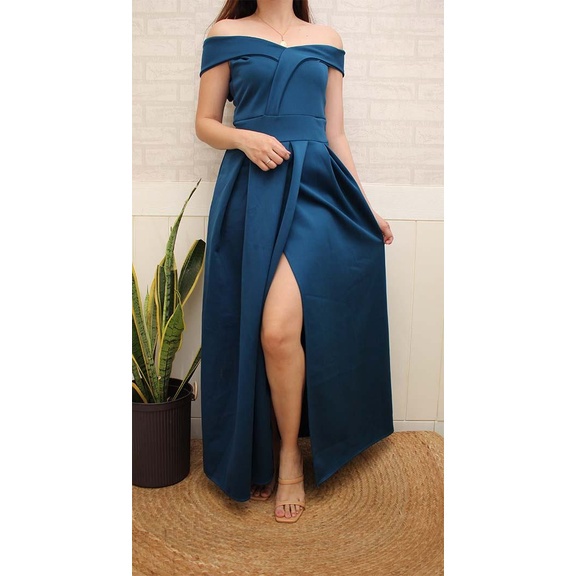 VALERIE NEOPRENE LONG DRESS FORMAL WEAR FREESIZE FIT SMALL TO SEMI-LARGE Womenswear Clothes Island Women Garments Lingerie Lady Comfort Elegant Minimalist Gowns - Image 19