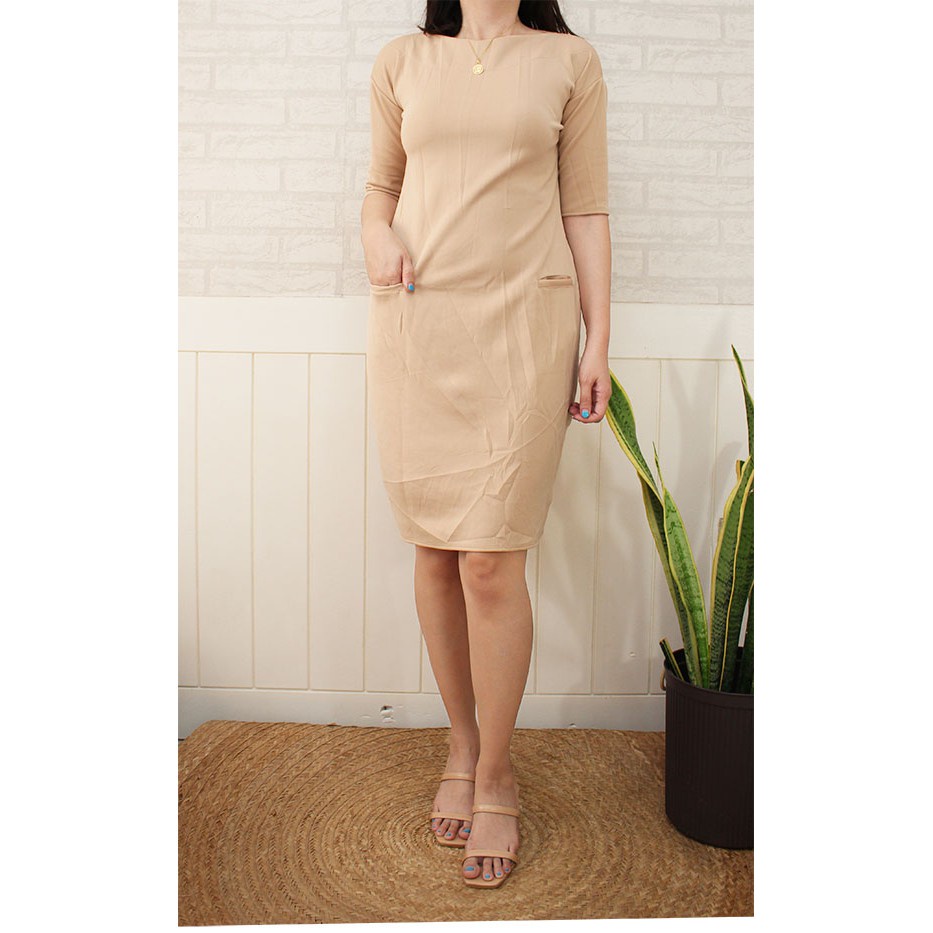 SABRINA OFFICE DRESS CORPORATE DRESS NEOPRENE FREESIZE iglesia ni cristo - Image 2