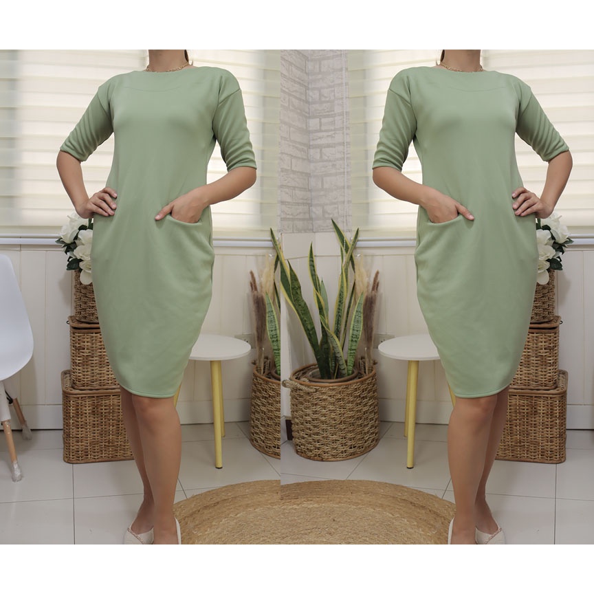 SABRINA OFFICE DRESS CORPORATE DRESS NEOPRENE FREESIZE iglesia ni cristo - Image 21