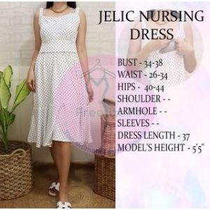 JELIC NURSING BREASTFEEDING COTTON DRESS FIT M TO XL