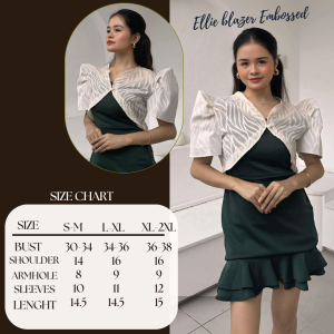 FREESIZEPH | ELLIE BLAZER EMBOSSED ORGANZA  FIT UP TO 2XL